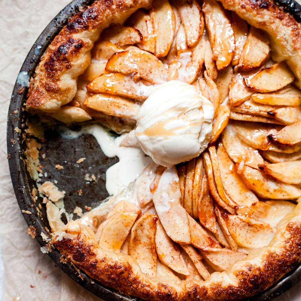 Rustic Apple Galette with Vanilla Ice Cream