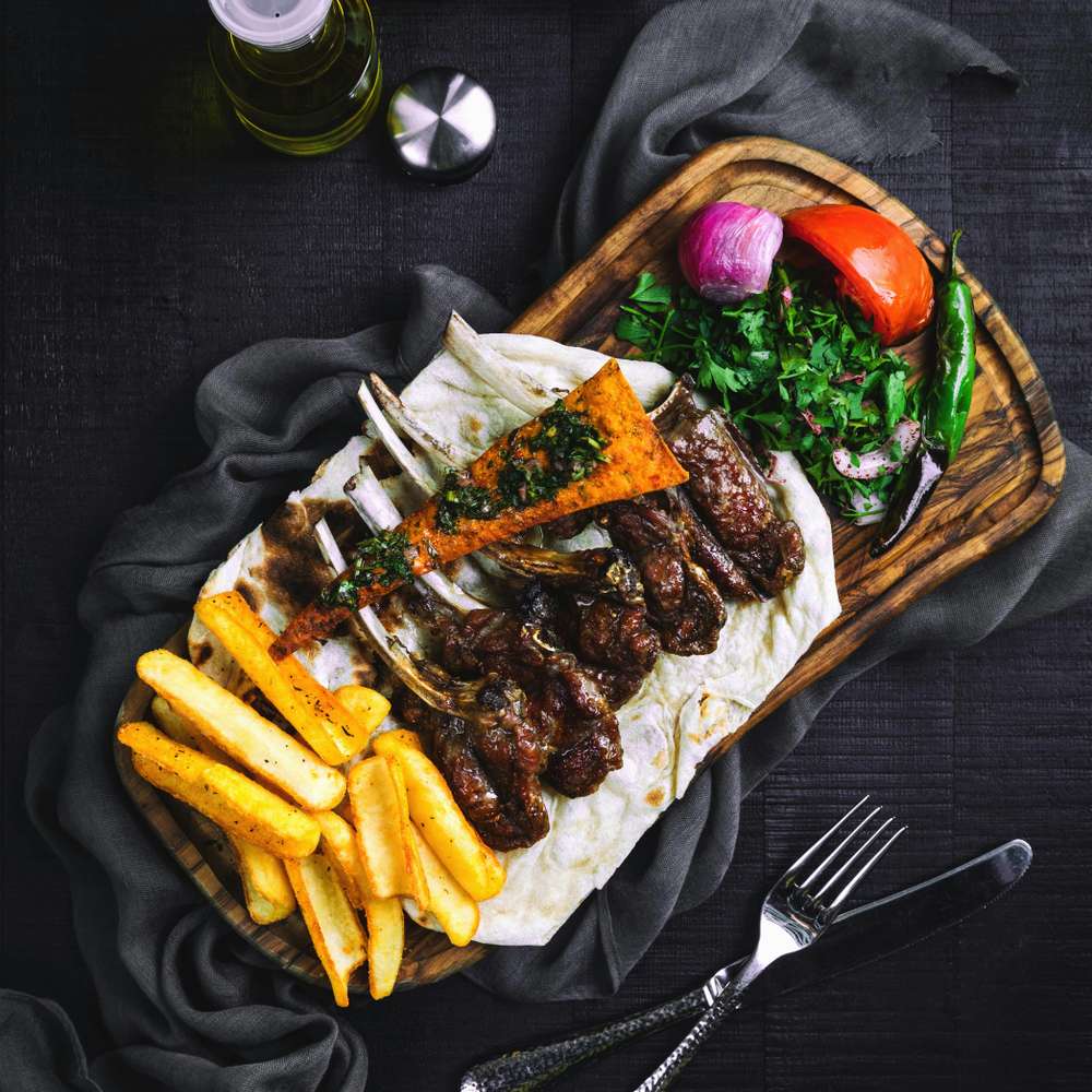 Grilled Lamb Chops Platter