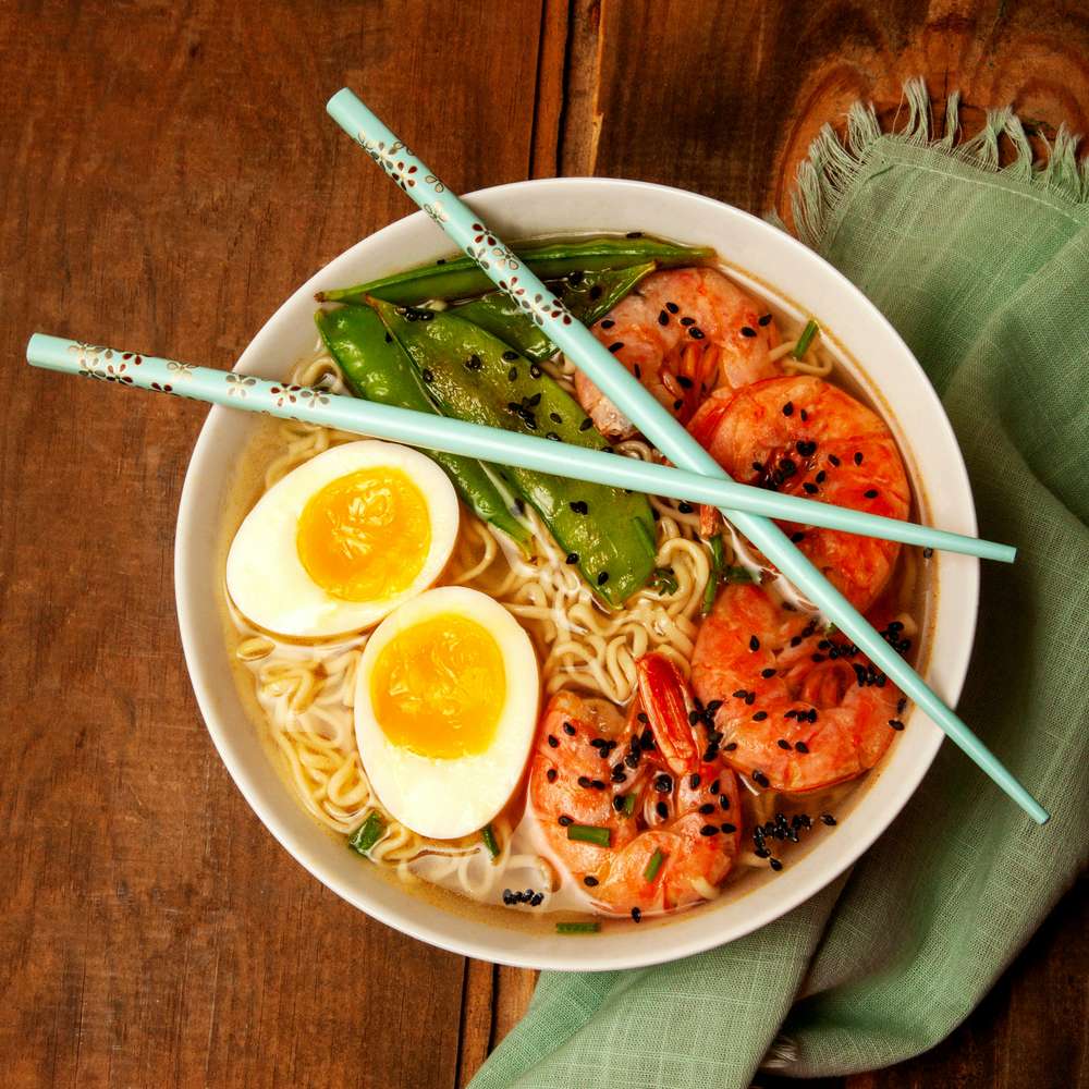 Shrimp Ramen with Soft-Boiled Egg