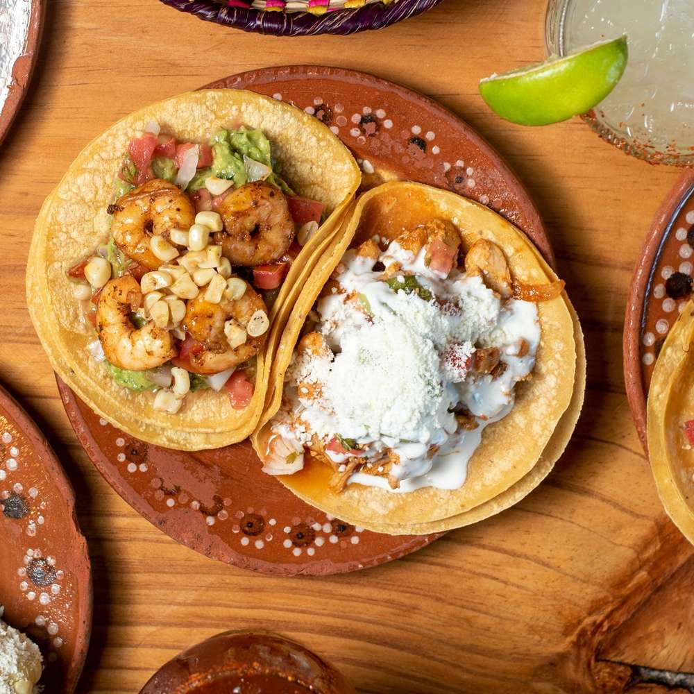 Chipotle Shrimp Tacos with Corn and Guacamole