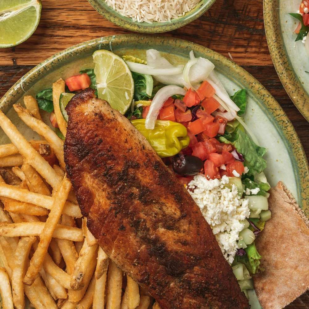 Grilled Chicken Souvlaki Plate