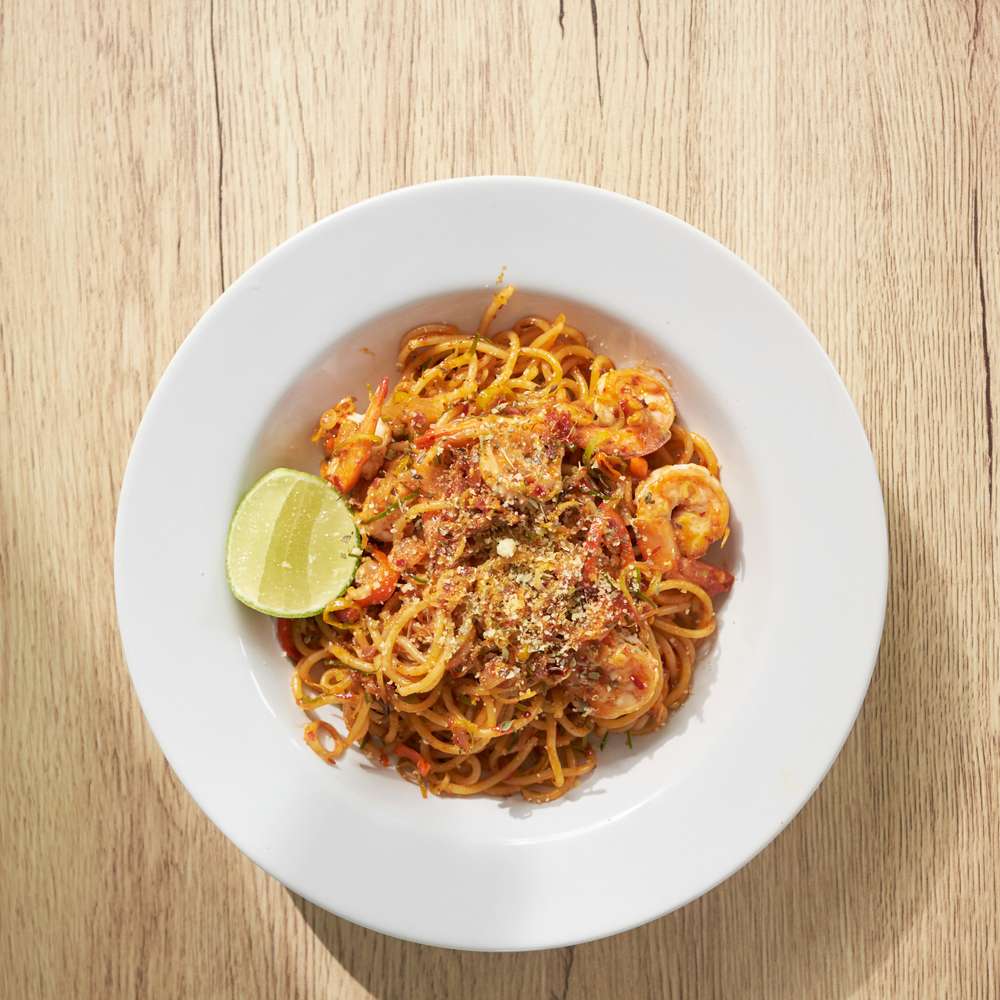 Spicy Prawn Spaghetti