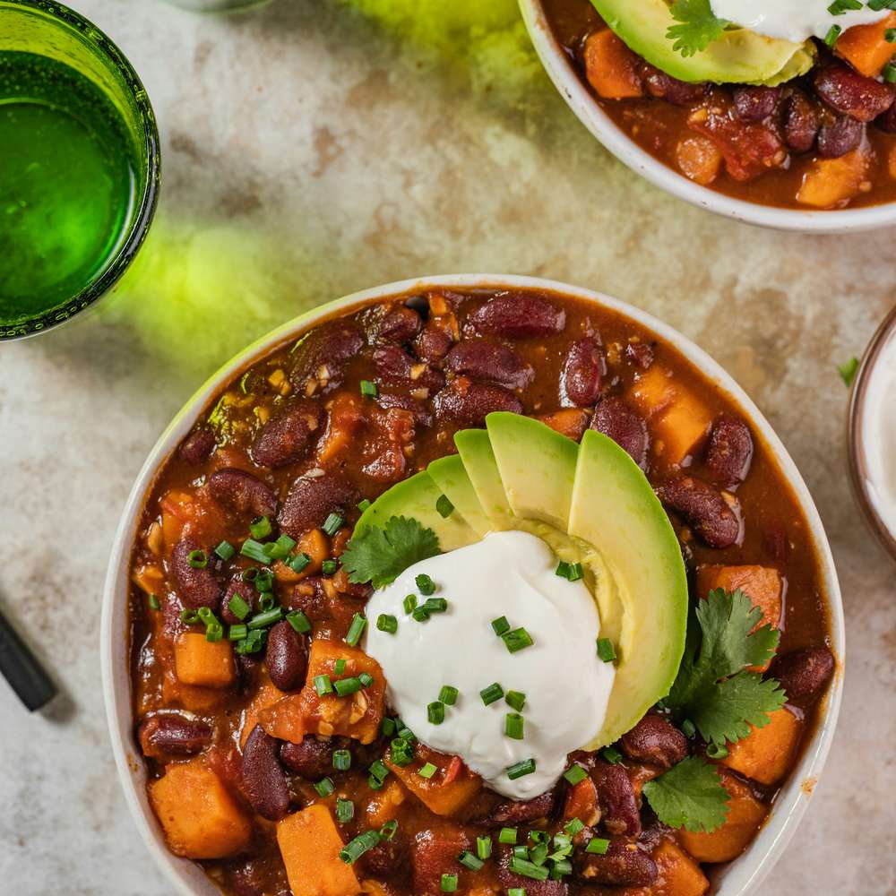 Sweet Potato and Kidney Bean Chili