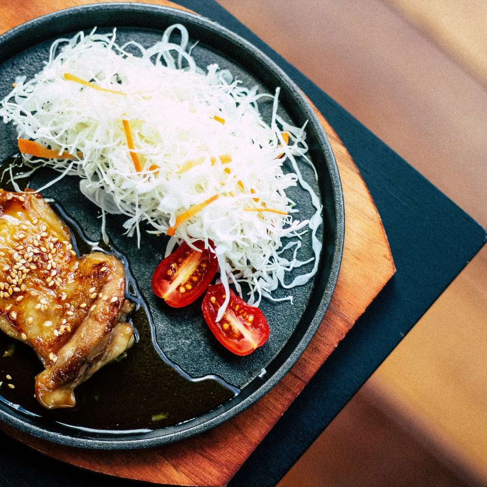 Japanese Teriyaki Chicken with Cabbage Salad