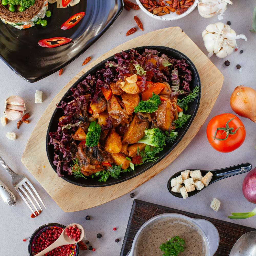 Hearty Vegetable Stir Fry with Creamy Mushroom Soup