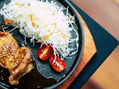 Japanese Teriyaki Chicken with Cabbage Salad