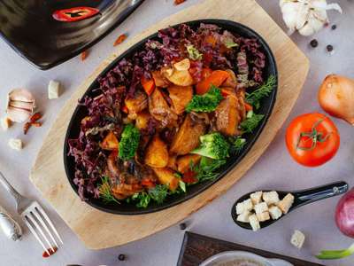 Hearty Vegetable Stir Fry with Creamy Mushroom Soup