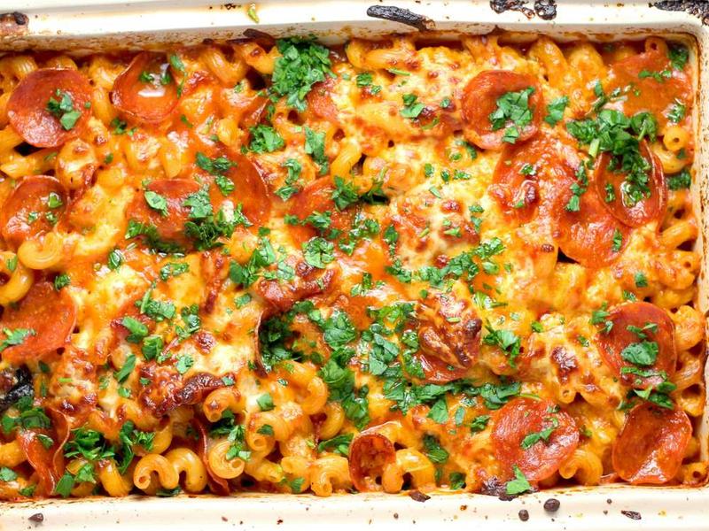 Pepperoni Pizza Pasta Bake