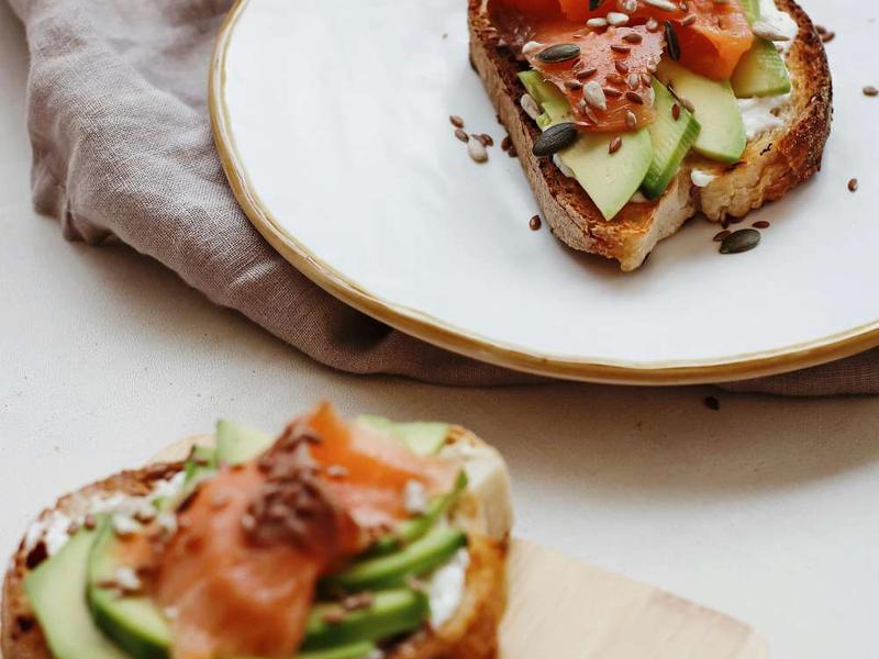Smoked Salmon & Avocado Open Sandwich