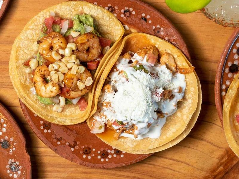 Chipotle Shrimp Tacos with Corn and Guacamole