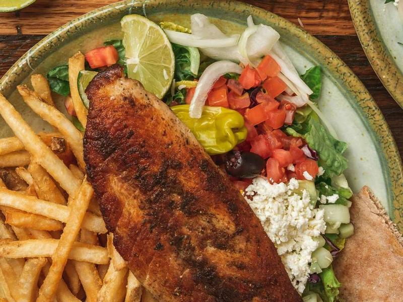 Grilled Chicken Souvlaki Plate