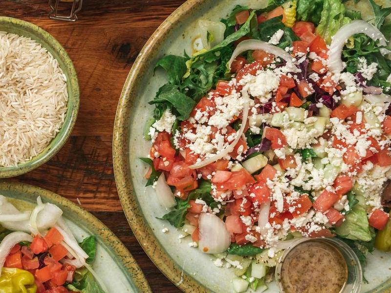 Greek Chopped Salad with Feta & Lemon-Oregano Dressing