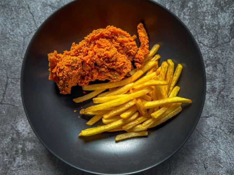 Crispy Fried Chicken with Fries